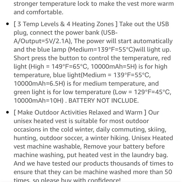 Heated Vest | One Size - Picture 8 of 8